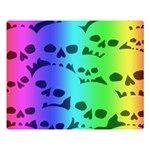 Rainbow Skull Collection Double Sided Flano Blanket (Large)