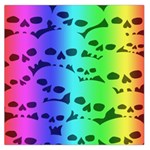 Rainbow Skull Collection Large Satin Scarf (Square)