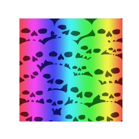 Rainbow Skull Collection Small Satin Scarf (Square) from ArtsNow.com Front
