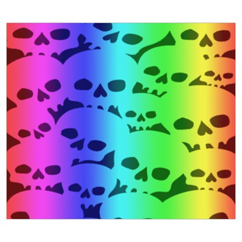 Rainbow Skull Collection Zipper Large Tote Bag from ArtsNow.com Front