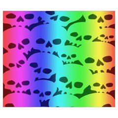 Rainbow Skull Collection Zipper Large Tote Bag from ArtsNow.com Back