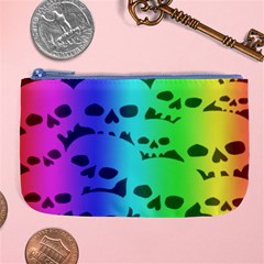 Rainbow Skull Collection Large Coin Purse from ArtsNow.com Front