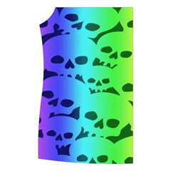 Rainbow Skull Collection Women s Button Up Vest from ArtsNow.com Front Right