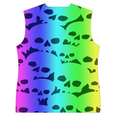 Rainbow Skull Collection Women s Button Up Vest from ArtsNow.com Back