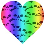 Rainbow Skull Collection Wooden Puzzle Heart