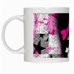 Scene Kid Girl Skull White Mug from ArtsNow.com Left