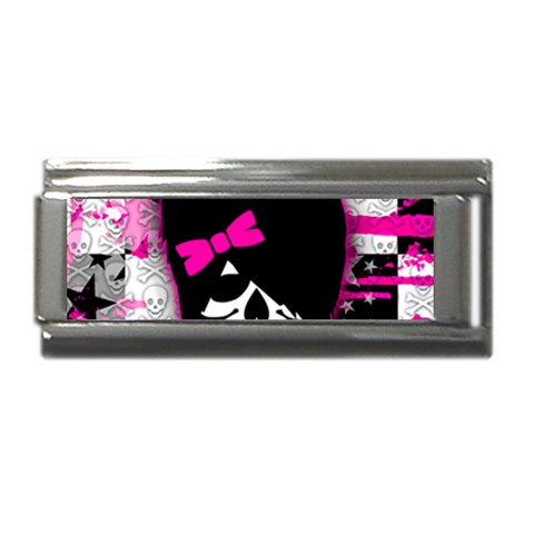 Scene Kid Girl Skull Superlink Italian Charm (9mm) from ArtsNow.com Front