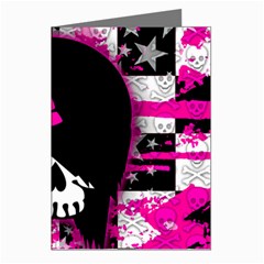 Scene Kid Girl Skull Greeting Cards (Pkg of 8) from ArtsNow.com Left