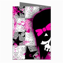 Scene Kid Girl Skull Greeting Cards (Pkg of 8) from ArtsNow.com Right