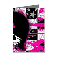 Scene Kid Girl Skull Mini Greeting Card from ArtsNow.com Left