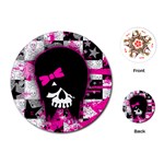 Scene Kid Girl Skull Playing Cards Single Design (Round)