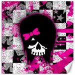 Scene Kid Girl Skull Canvas 12  x 12 