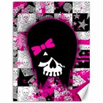 Scene Kid Girl Skull Canvas 12  x 16 