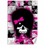 Scene Kid Girl Skull Canvas 12  x 18 