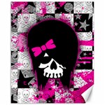 Scene Kid Girl Skull Canvas 16  x 20 