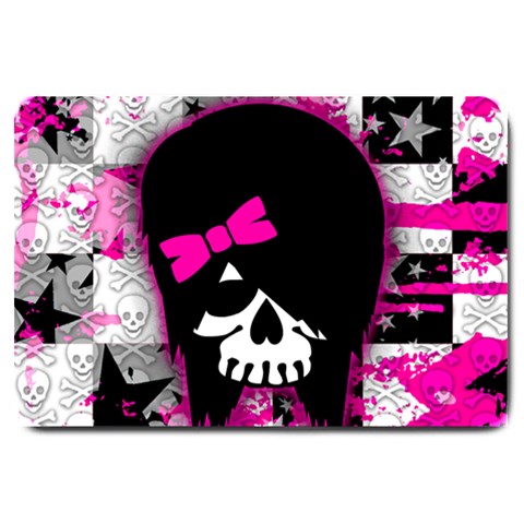 Scene Kid Girl Skull Large Doormat from ArtsNow.com 30 x20  Door Mat
