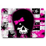 Scene Kid Girl Skull Large Doormat