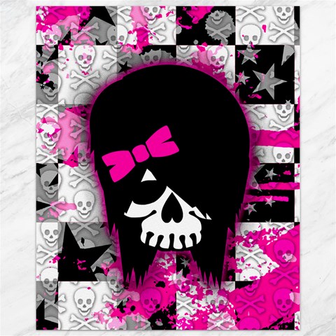 Scene Kid Girl Skull Canvas 11  x 14  from ArtsNow.com 10.95 x13.48  Canvas - 1