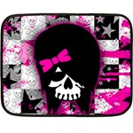 Scene Kid Girl Skull Fleece Blanket (Mini)