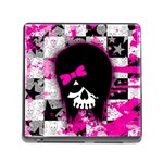 Scene Kid Girl Skull Memory Card Reader (Square 5 Slot)