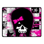 Scene Kid Girl Skull Fleece Blanket (Small)