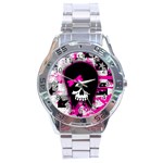 Scene Kid Girl Skull Stainless Steel Analogue Watch