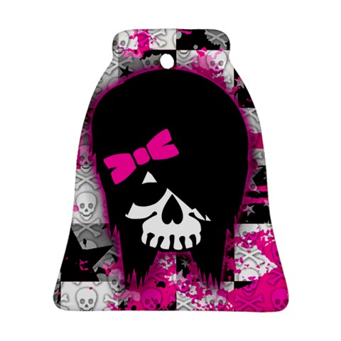 Scene Kid Girl Skull Bell Ornament (Two Sides) from ArtsNow.com Front