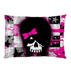 Scene Kid Girl Skull Pillow Case (Two Sides) from ArtsNow.com Front