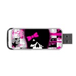 Scene Kid Girl Skull Portable USB Flash (One Side)