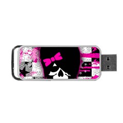 Scene Kid Girl Skull Portable USB Flash (Two Sides) from ArtsNow.com Front