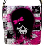 Scene Kid Girl Skull Flap Closure Messenger Bag (S)