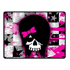 Scene Kid Girl Skull Double Sided Fleece Blanket (Small) from ArtsNow.com 45 x34  Blanket Front