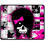 Scene Kid Girl Skull Double Sided Fleece Blanket (Medium)