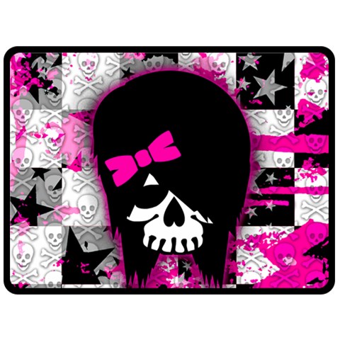 Scene Kid Girl Skull Double Sided Fleece Blanket (Large) from ArtsNow.com 80 x60  Blanket Front