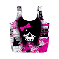 Scene Kid Girl Skull Full Print Recycle Bag (M) from ArtsNow.com Front