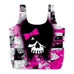 Scene Kid Girl Skull Full Print Recycle Bag (L)