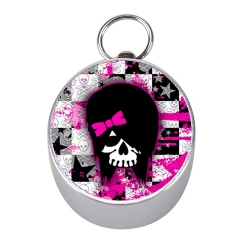 Scene Kid Girl Skull Silver Compass (Mini) from ArtsNow.com Front