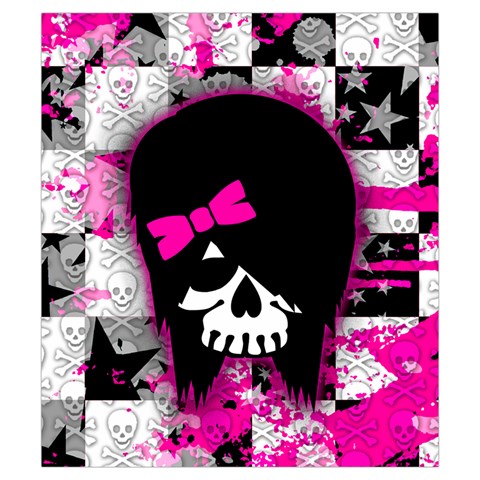 Scene Kid Girl Skull Drawstring Pouch (Small) from ArtsNow.com Front