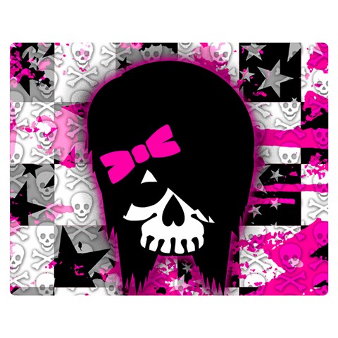 Scene Kid Girl Skull Double Sided Flano Blanket (Medium) from ArtsNow.com 60 x50  Blanket Front