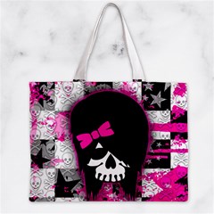 Scene Kid Girl Skull Zipper Mini Tote Bag from ArtsNow.com Front