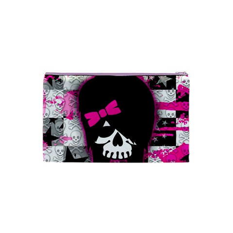 Scene Kid Girl Skull Cosmetic Bag (XS) from ArtsNow.com Back
