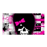 Scene Kid Girl Skull Satin Wrap