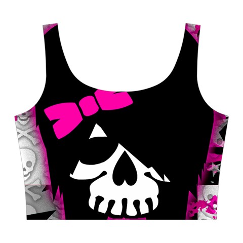 Scene Kid Girl Skull Midi Sleeveless Dress from ArtsNow.com Top Front