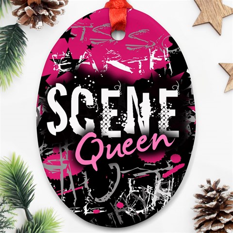 Scene Queen Ornament (Oval) from ArtsNow.com Front