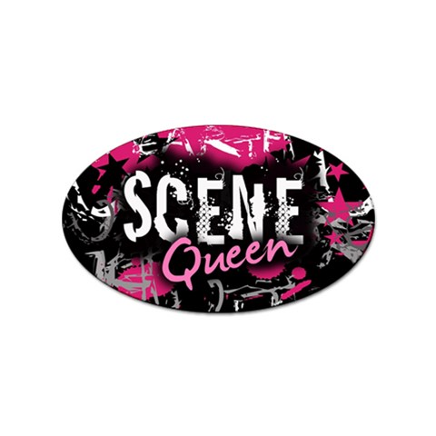 Scene Queen Sticker Oval (100 pack) from ArtsNow.com Front