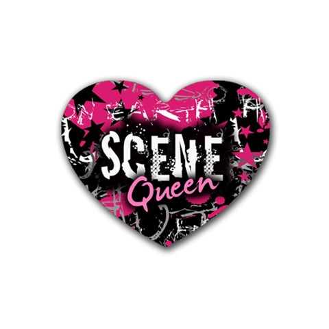 Scene Queen Rubber Heart Coaster (4 pack) from ArtsNow.com Front