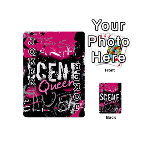 Scene Queen Playing Cards 54 Designs (Mini) from ArtsNow.com Front - Joker1
