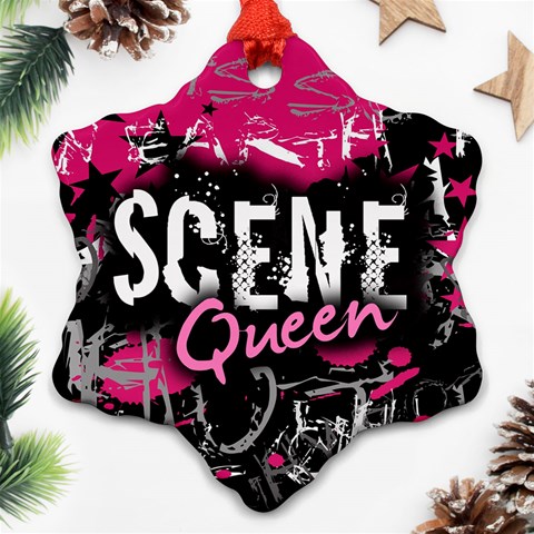 Scene Queen Snowflake Ornament (Two Sides) from ArtsNow.com Front