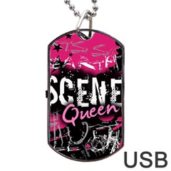 Scene Queen Dog Tag USB Flash (Two Sides) from ArtsNow.com Front