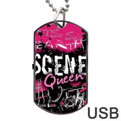 Scene Queen Dog Tag USB Flash (Two Sides) from ArtsNow.com Back